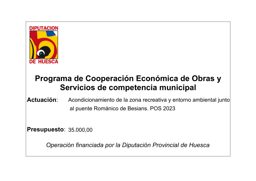 Imagen Plan de Cooperación Económica de Obras y Servicios de competencia municipal (POS) 2023