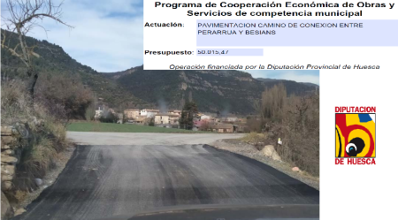 Imagen Finalizadas las obras de pavimentación del camino de conexión entre...